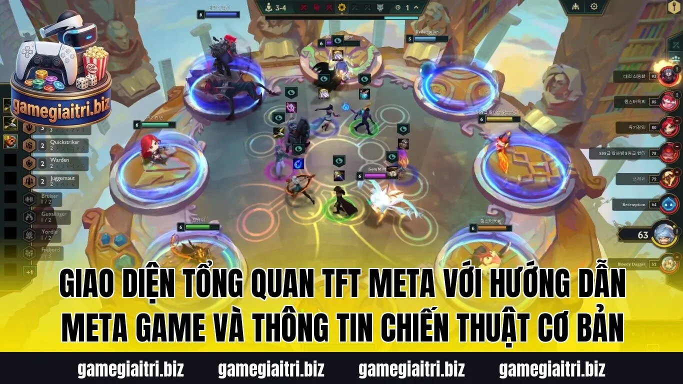Giao diện tổng quan TFT meta với hướng dẫn meta game và thông tin chiến thuật cơ bản