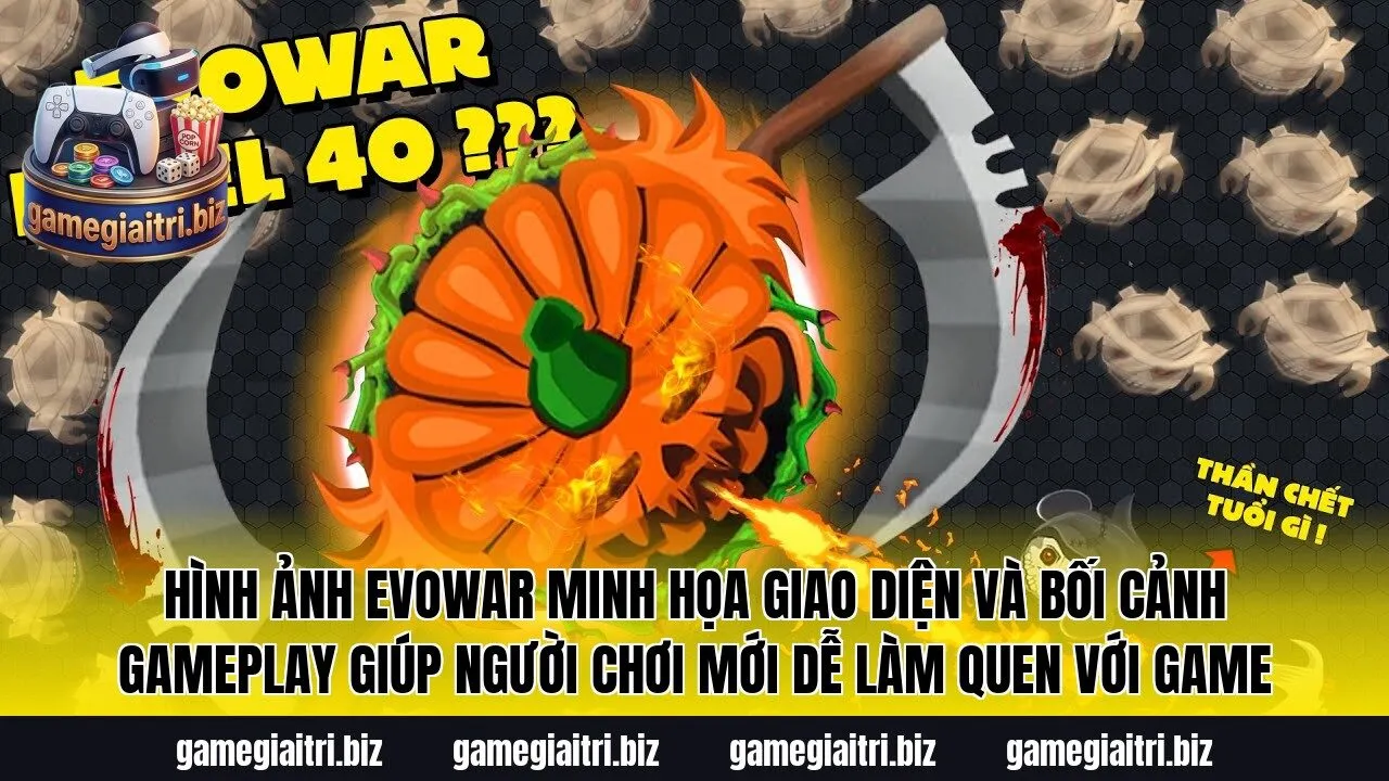 Hình ảnh Evowar minh họa giao diện và bối cảnh gameplay giúp người chơi mới dễ làm quen với game