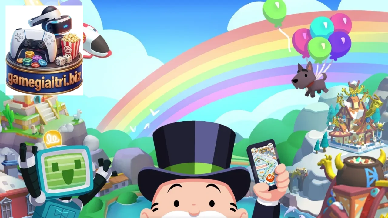 Giao diện Monopoly GO! và lối chơi cờ tỷ phú trên điện thoại